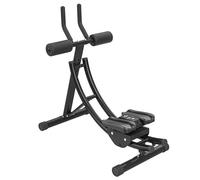 NaKeah Abdominal Crunch Coaster, Height Adjustable Ab Trainer Abdominal Whole with LCD Monitor & Silent Rollers, Body Workout Machine for Home, Gyms,Black
