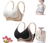 NAKEAH Breathable Breast Gathered Anti-Sagging Lingerie,Lifting Anti-Sagging Wireless Push-up Bra,Push Up Wirefree Bra (XX-Large,A)