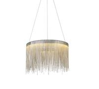NAKEAH Golden Metal Chandelier LED,Elegant Contemporary During Light,Adjustable Classic Indoor Ceiling Lighting Fixture for Living Room Dining Room Shop-Silver 40cm