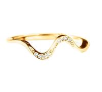 NAKEAH S925 Sterling Silver Ebb and Flow Minimalist Wave Ring,Best Bitches Matching Minimalist Wave Ring,S925 Sterling Silver Stackable Ocean Wave Rings (Gold,8)