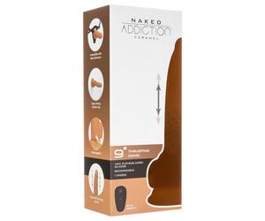 Naked Addiction Thrusting 9" Vibrator - Midnight (9")