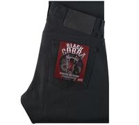 Naked and Famous Denim Super Guy Black Cobra Stretch Selvedge - Black 32 32