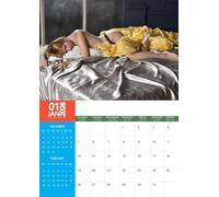 Naked Babes Wall Calendar, A3 Size, Wire-Bound, Full Colour, Free Pack of Calendar Stickers