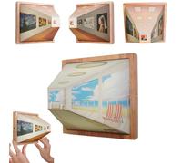 Naked Eye 3D Vision Night Light, Creative Wall-Mounted Decorative Lamp, Classic Art Work Design 3D Illusion Lamp, 3D Visual Effect Night Light, for Bedroom,Office Atmosphere Lamp (A-Charging Type)