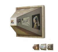 Naked Eye Vision Night Light, Naked Eye Vision Picture Frame Wall Lamp, Creative Optical Illusion Wall Mounted Decorative Lamp, 3 Colors Adjustable USB Powered LED Light for Cafe, Home(A)