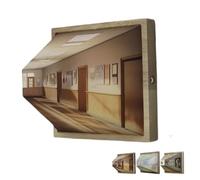 Naked Eye Vision Night Light, Naked Eye Vision Picture Frame Wall Lamp, Creative Optical Illusion Wall Mounted Decorative Lamp, 3 Colors Adjustable USB Powered LED Light for Cafe, Home(C)
