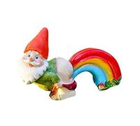 Naked Garden Dwarfs Yard Decorations, Naked Garden Gnomes Throwing A Rainbow, Funny Gnomes Statue for Yard Art Decoration