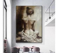 Naked Girl Oil Paintings on Canva Abstract Wall Art,Pictures for Living Room Modern,Home Decor 30x50cm frame