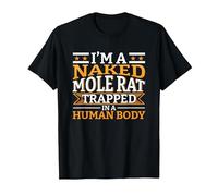 Naked Mole Lover Hilarious Rodent Animal Naked Mole Rat T-Shirt, Men, Black, 6X-Large