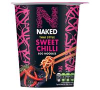 NAKED Noodle, Vegetarian Thai Style Sweet Chilli Egg Noodles Pot, 78 g (Pack Of 12)