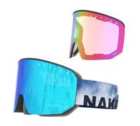NAKED Optics The NOVA Ski Goggles Men, Ski Goggles Women, Snowboard Goggles (NOVA Steep, + bad weather lens included)