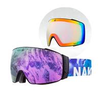 NAKED Optics The STORM Ski Goggles Men, Ski Goggles Women, Snowboard Goggles, Ski Goggles with Interchangeable Lenses (STORM Art incl. Bad Weather Lens)