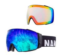 NAKED Optics The STORM Ski Goggles Men, Ski Goggles Women, Snowboard Goggles, Ski Goggles with Interchangeable Lenses (STORM OTG Black incl. Bad Weather Lens)