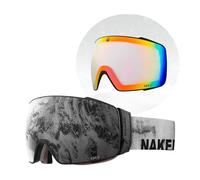 NAKED Optics The Storm Ski Goggles Men Ski Goggles Women Snowboard Goggles Ski Goggles with Optional Interchangeable Lenses for Bad Weather Snow Goggles Skiing Goggles (Ink Including Bad Weather Lens)