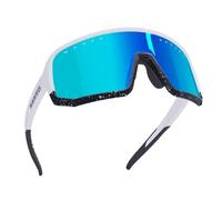 NAKED Optics VOLT Unisex Sports Glasses - White / Blue Glass
