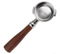 Naked Portafilter 58mm Walnut Wood Handle for Bezerra Coffee Maker - Bottomless Filter Basket Professional for barista Tool Single Cup Extraction