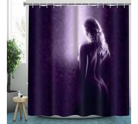 Naked Shower Curtain Anti Mould Shower Curtain Sexy Lady 3D Waterproof Shower Curtains 180 x 200 cm Suitable for Bathroom Baths with 12 Plastic Hooks C814