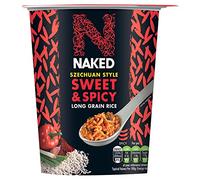 Naked Szechuan Style Sweet and Spicy Long Grain Rice, 78g (Pack of 6)