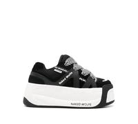 NAKED WOLFE Sliders leather platform sneakers - Black 35-35.5-36-36.5-37-37.5-38-38.5-39-40