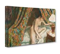 Naked Woman In Bed By Edgar Degas Canvas Print | Gallery Wrapped 30mm Frame Wall Art | 30x20 inches | Ready to Hang | Impressionist People Picture | Living Room Bedroom Lounge Office