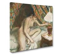 Naked Woman In Bed by Edgar Degas Canvas Wall Art Print 14x14 Inch
