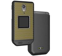 Nakedcellphone Case for CAT S22 Flip Phone, Slim Hard Shell Communicator Protector Cover - Boldly Gold