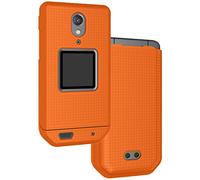 Nakedcellphone Case for CAT S22 Flip Phone, Slim Hard Shell Protector Cover - Bright Orange