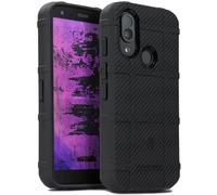 Nakedcellphone Case for CAT S62 PRO Phone, Special Ops Tactical Armor Rugged Shield Protective Cover - Black Carbon Fiber Design