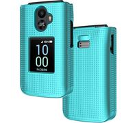 Nakedcellphone Case for T lip 3 Phone, Slim Hard Shell Protector Cover [Anti-Fingerprint, Grid Texture] for T435 (2024) - Teal Mint Cyan