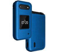 Nakedcellphone Cobalt Blue Slim Hard Shell Case for Nokia 2760 2780 Flip Phone Tracfone N139DL TA-1398 TA-1451 TA-1420 | Protector Cover, Grid Texture