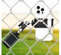 Nakedcellphone EZ Fence Mount for Gamechanger Cell Phone, iPhone, GoPro, Mevo Start - Ideal for Recording Baseball, Softball, Tennis, Pickleball - Wonder Straps Included