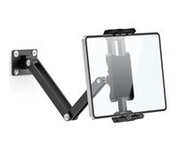 Nakelulu Aluminium Tablet Wall Mount Holder, 360° Rotating iPad Wall Mount for Home, Office, and More, Foldable Adjustable Tablet Holder for iPad Pro/Air/Mini and All 4.7"-13.5" Tablets Phones