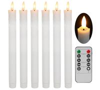 NAKIHOUSE Flameless Taper Candles Flickering with 10-Key Remote