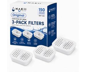 Nakii Water Pitcher Replacement Filter for NFP-100, 3 Count