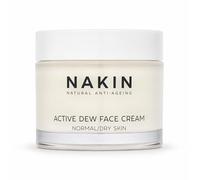 Nakin Active Dew Face Cream, Hyaluronic Acid Moisturiser, Collagen Anti Wrinkle Face Cream, Combination and Dry Skin Moisturiser, Anti Aging Self Care, Vegan Natural Skincare for Clear Skin, 50ml
