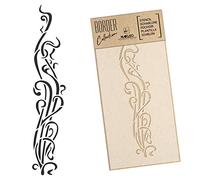 NAKLEO Border Wall Stencil 21x45cm, Art Nouveau Ornament Pattern, Reusable Plastic Template, Painting Stripe DIY Art and Craft Home Decor, Fabric Furniture Wood Paper Patio