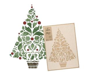 NAKLEO Christmas Painting Stencil 30x42cm, Reusable Plastic Template Snowflake Christmas Tree, Holiday Patterns for Spraying and Drawing, Art and Craft DIY Decoration for Window Wall Wood Door Cards