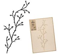 NAKLEO Floral Large Wall Painting Stencil 43x64 cm, Pussy Weeping Willow Twig Catkin Pattern, Reusable Plastic Flower Template, DIY Art and Craft Home Decor, Floor Wood Fabric Furniture