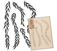 NAKLEO Floral Large Wall Painting Stencil 59x95 cm, Weeping Willow Branch Leaves Pattern, Reusable Plastic Template, DIY Art and Craft Home Decor, Floor Wood Fabric Furniture