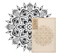 NAKLEO Flower Mandala Stencil, Diameter 57 cm, Large Reusable Plastic Template, Art Craft DIY, Big Geometric Mandala Pattern for Painting Wall Floor Wood Fabric Furniture