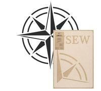 NAKLEO Geometric Large Wall Painting Stencil Diameter 120 cm - XL, Circle Compass Wind Rose Pattern, Reusable Plastic Template, DIY Art and Craft Home Decor, Floor Wood Fabric Furniture