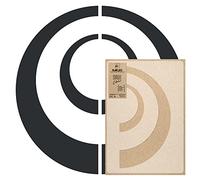 NAKLEO Geometric Large Wall Painting Stencil Diameter 55 cm - M, Big Retro Circle Pattern, Reusable Plastic Template, DIY Art and Craft Home Decor, Floor Wood Fabric Furniture
