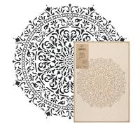 NAKLEO Glamour Mandala Stencil, Diameter 56 cm, Reusable Plastic Template, Art Craft DIY, Big Geometric Mandala Pattern for Painting Wall Floor Wood Fabric Furniture