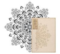 NAKLEO Large Mandala Painting Stencil, Diameter 59cm, Reusable Boho Mandala Stencil Plastic Template for Craft DIY Geometric Pattern for Painting, Wall Floor, Wood, Fabric, Furniture