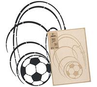 NAKLEO Large Wall Painting Stencil 43x64 cm, Ball Football Sport Pattern, Reusable Plastic Template, DIY Art and Craft Home Decor, Floor Wood Fabric Furniture