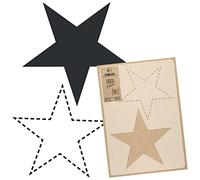 NAKLEO Large Wall Painting Stencil 43x64 cm, Five-Pointed Star Dotted Pattern, Reusable Plastic Template, DIY Art and Craft Home Decor, Floor Wood Fabric Furniture