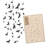 NAKLEO Large Wall Painting Stencil 59x95 cm, Flock of Cranes Silhouette Pattern, Reusable Plastic Template, DIY Art and Craft Home Decor, Floor Wood Fabric Furniture