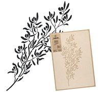 NAKLEO Large Wall Painting Stencil 59x95 cm, Olive Branch Tree Pattern, Reusable Plastic Template, DIY Art and Craft Home Decor, Floor Wood Fabric Furniture