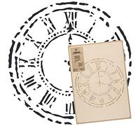 NAKLEO Large Wall Painting Stencil 59x95 cm, Wall Clock Face Pattern, Reusable Plastic Template, DIY Art and Craft Home Decor, Floor Wood Fabric Furniture