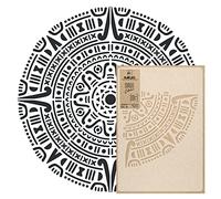 NAKLEO Mandala Large Painting Stencil Diameter 108 cm, Aztec Circle Mandala Geometric Ornament, Reusable Plastic Template DIY Art and Craft, Wall Floor Wood Fabric Furniture